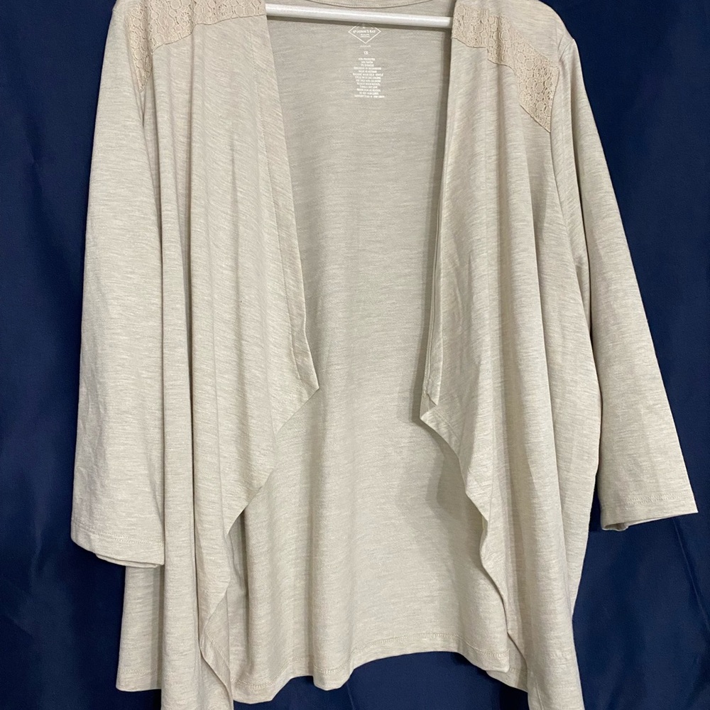 St. John’s Bay Heather Oatmeal Cardigan